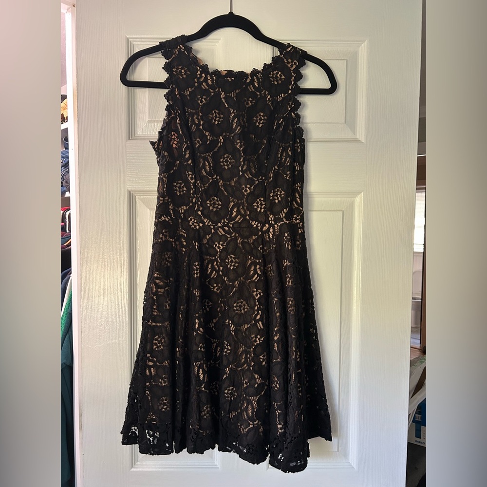 City Studio Black Lace Midi Dress